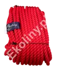 Corde en coton rouge 20 mm - 50 mètres - 4